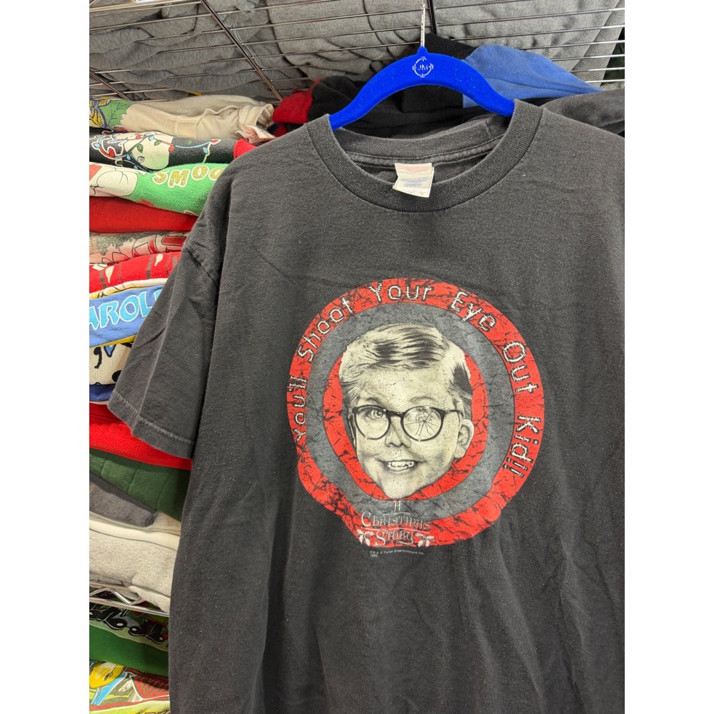Mens A Christmas Story Ralphie T-Shirt Black Tennessee River 2005 Large 5890